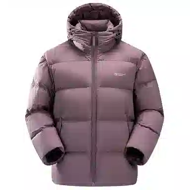 鸭鸭 户外系列 纯色百搭韩版潮流基础简约石墨烯保暖防寒连帽立领羽绒服 男款