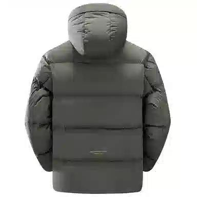 鸭鸭 户外系列 纯色百搭韩版潮流基础简约石墨烯保暖防寒连帽立领羽绒服 男款