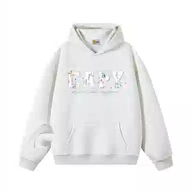 【重磅华棉350g】卡皮巴拉小黄豚 真刺绣烟花彩点毛绒贴布慵懒显瘦美式高街休闲上衣小众日常简约百搭设计感潮流春秋薄款连帽卫衣 男女同款