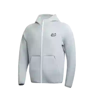 slamble Zip Letter Print Hoodie