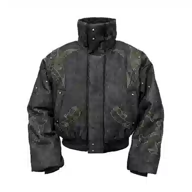 WANNA LAB FW25 Denim Graffiti Cotton Jacket