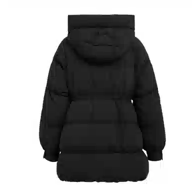 鸭鸭 加厚冬季韩版休闲中长款连帽长袖羽绒服 女款