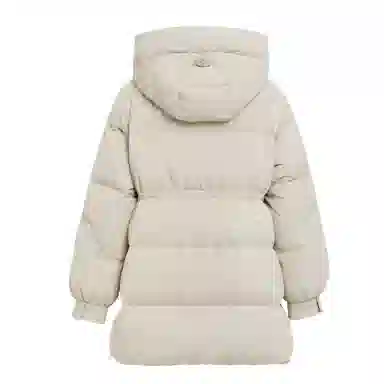 鸭鸭 加厚冬季韩版休闲中长款连帽长袖羽绒服 女款