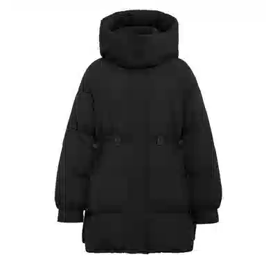 鸭鸭 加厚冬季韩版休闲中长款连帽长袖羽绒服 女款