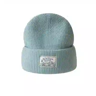 艾佳微 户外日常通勤韩系贴布毛线针织帽保暖护耳防寒套头冷帽小众 腈纶 绒线帽 男女同款情侣款