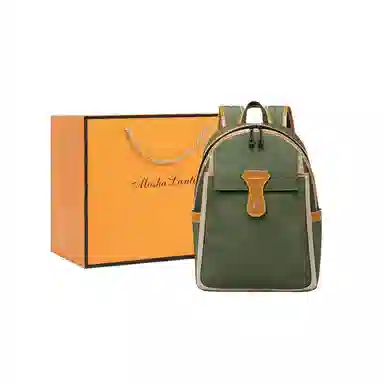 Mashalanti Large Capacity Backpack Green Orange