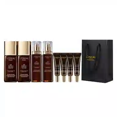 欧莱雅 金致臻颜黑松露水乳霜小样套装 淡纹提亮紧致保湿补水