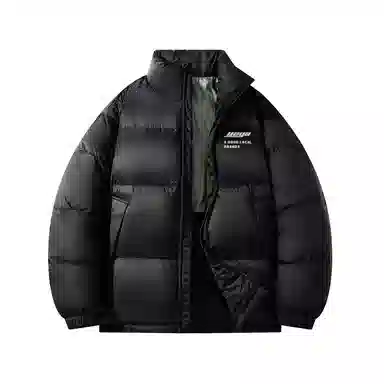 鸭鸭 新年战袍简约加厚保暖休闲宽松套头无性别连帽暗黑羽绒服 男女同款