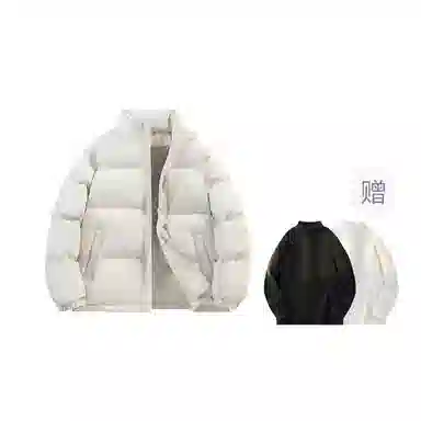 鸭鸭 美式幻影渐变新年战袍加厚保暖鸭绒休闲宽松立领短款无帽暗黑外套羽绒服 男女同款