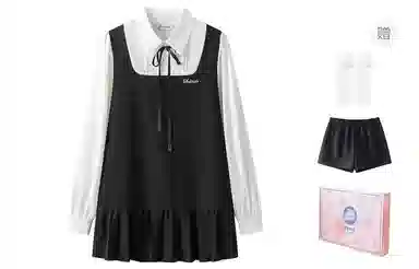 东鲸岁时记 优雅日常简约气质女设计感显瘦小个子基础款裙子毕业季长袖连衣裙 女款 礼盒装