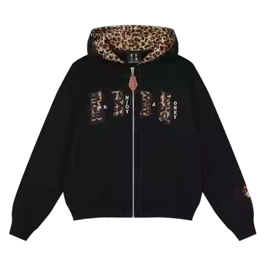 MEDM Leopard Zip Hoodie