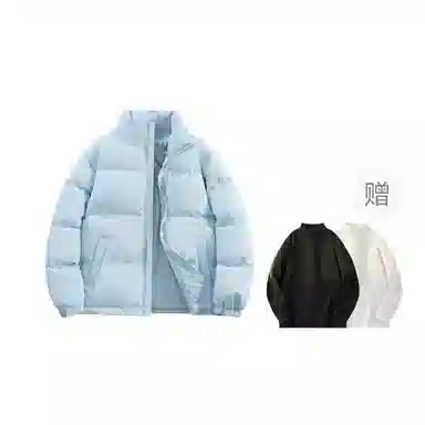 鸭鸭 美式幻影渐变新年战袍加厚保暖鸭绒休闲宽松立领短款无帽暗黑外套羽绒服 男女同款