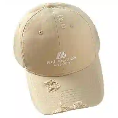 艾佳微 美式复古户外防晒遮阳帽大头围字母多色可选 棉 鸭舌帽 男女同款情侣款