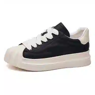 头层牛皮 潮流真皮贝壳头轻便百搭休闲运动 防水透气增高 低帮 板鞋 男款