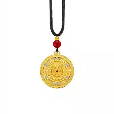 【正财偏财滚滚来】 千桐 转动罗盘风生水起！ 新中式国潮复古风八宝花盘#好运 合金 挂件 男女同款情侣款