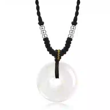 【高品质|顺遂圆满】 老凤祥 圆满平安扣   新中式国潮 平安顺心 福气满满  时尚轻奢小众简约高级感#好运 玉髓 玉石项链 男女同款情侣款