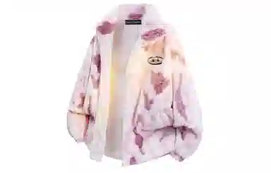 大卫贝肯 美式学院风基础款渐变撞色拼接设计宽松舒适休闲百搭简约保暖加厚羊羔绒绒感外套 男女同款