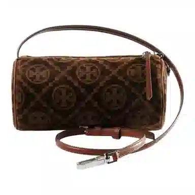 Tory Burch T Monogram Cylinder Bag Small Sun Beige