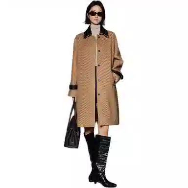 美洋 绵羊毛斜纹色织大衣 女款