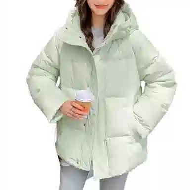 兰缪 白鸭绒蓬松保暖短款冬季时尚高级感简约日常通勤潮流百搭设计感宽松闺蜜装厚外套羽绒服 女款