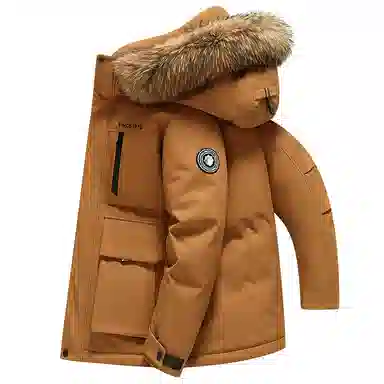 鸭鸭 蓝钻系列 中青年时尚韩版休闲百搭连帽宽松户外运动防寒保暖中长款羽绒服 男女同款