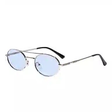 肯默 双梁金属框时尚潮流遮阳防紫外线墨镜 圆形 太阳眼镜 男女同款情侣款