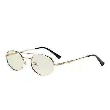 肯默 双梁金属框时尚潮流遮阳防紫外线墨镜 圆形 太阳眼镜 男女同款情侣款