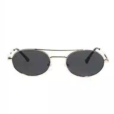 肯默 双梁金属框时尚潮流遮阳防紫外线墨镜 圆形 太阳眼镜 男女同款情侣款