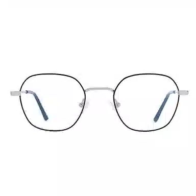 【可配度数】 佐川 超轻钛眼镜框 复古方框近视眼睛 韩版遮脸显脸小 可配防蓝光变色 β钛 不规则形 光学镜架 男女同款情侣款