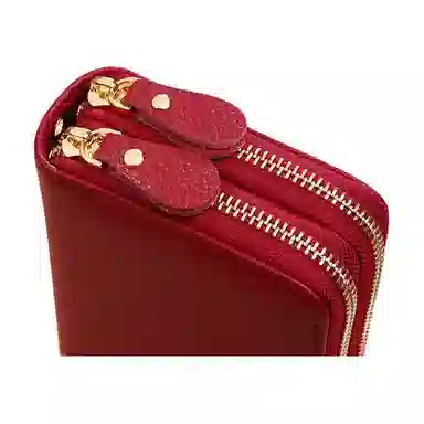 歌若拉 多卡位双拉链 牛皮 钱包 女款 多色