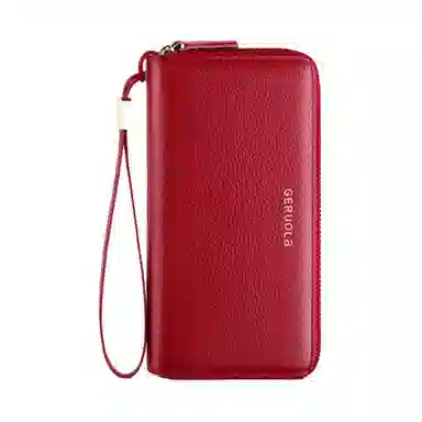 歌若拉 多卡位双拉链 牛皮 钱包 女款 多色