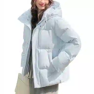 兰缪 白鸭绒蓬松保暖短款冬季时尚高级感简约日常通勤潮流百搭设计感宽松闺蜜装厚外套羽绒服 女款