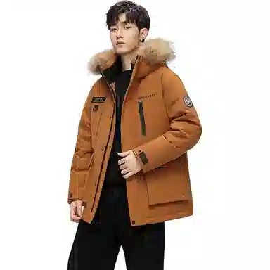 鸭鸭 蓝钻系列 中青年时尚韩版休闲百搭连帽宽松户外运动防寒保暖中长款羽绒服 男女同款