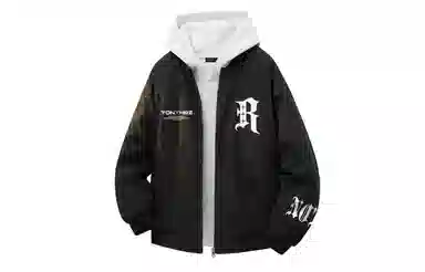 TONYKRZ Gothic Letter Print Bomber Jacket