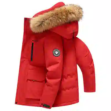 鸭鸭 蓝钻系列 中青年时尚韩版休闲百搭连帽宽松户外运动防寒保暖中长款羽绒服 男女同款