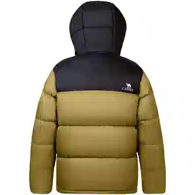 CAMEL Warm Fleece Windproof Hooded Down Jacket