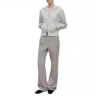 MARITHE FRANCOIS GIRBAUD FW25 LACE APPLIQUE CROP HOODIE