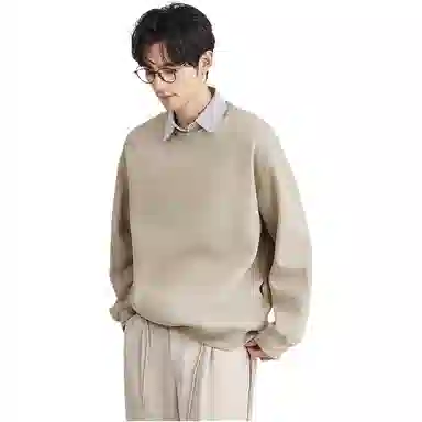 独驰 假两件翻领设计感套头卫衣 男款