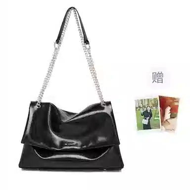 红蜻蜓 链条气质通勤 牛皮 单肩包 女款 黑色