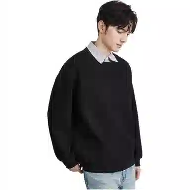 独驰 假两件翻领设计感套头卫衣 男款