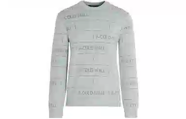 A-COLD-WALL* Letter Print Crewneck Sweater Gray