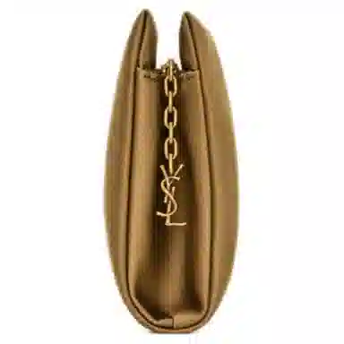 Saint Laurent Small Fabric Clutch Brown