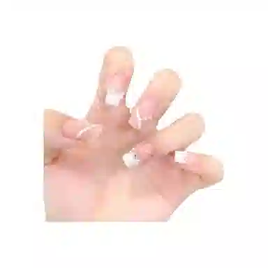 柚予颜 纯手工温柔珍珠法式  穿戴甲 短梯粉色裸色 纯欲