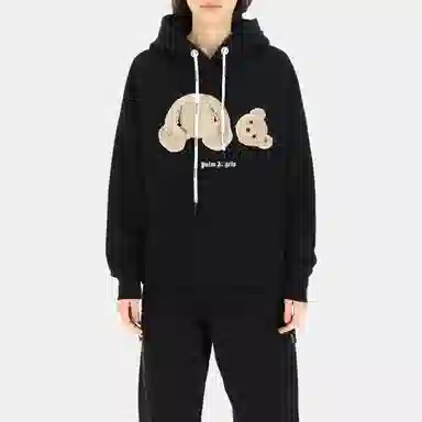 Palm Angels SS22 Animal Embroidered Hoodie Black