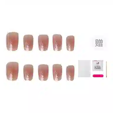 嘉比兔 落日余晖  穿戴甲 短梯鎏金晕染 纯欲 猫眼