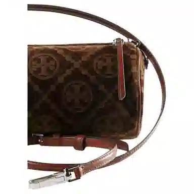 Tory Burch T Monogram Cylinder Bag Small Sun Beige