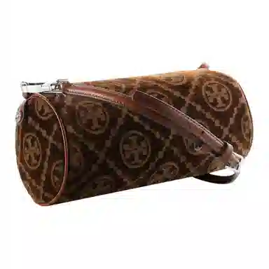 Tory Burch T Monogram Cylinder Bag Small Sun Beige