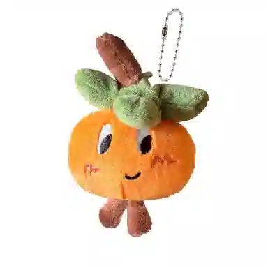 零界 软萌小柿子卡通治愈 创意手机绳包包行李箱  卡通玩偶#好运 毛绒 挂件 男女同款情侣款