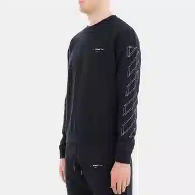 OFF-WHITE Printed Cotton Sweatshirt Black