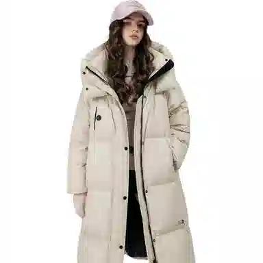 鸭鸭 长款保暖极寒加厚羽绒服 男女同款